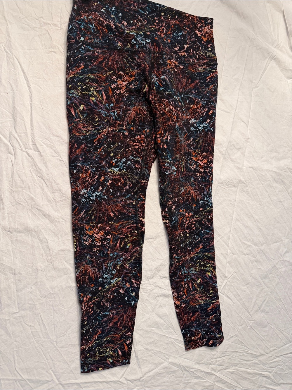 lululemon athletica Black Multicolor Abstract Print Leggings